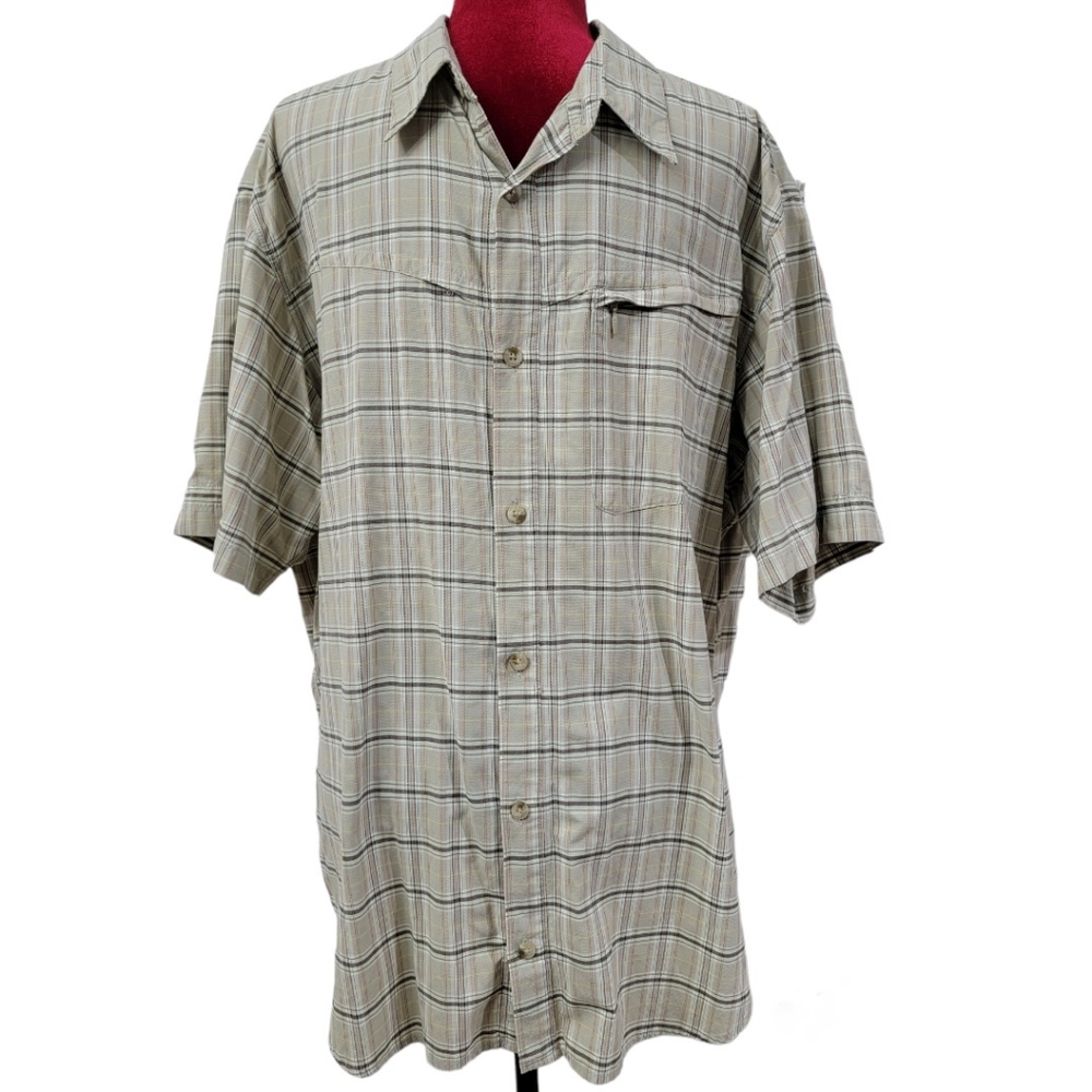Columbia Titanium Omni-Dry plaid button-down fishing/hiking shirt size XL